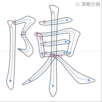 陳筆畫數|陈的筆順 國字「陈」筆畫